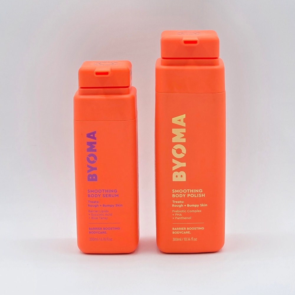 BYOMA Smoothing Body Serum 200ml & Smoothing Body Polish 300ml Set